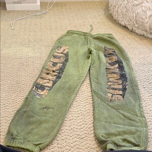 Travis Scott Circus Maximus Merch Green Sweatpants